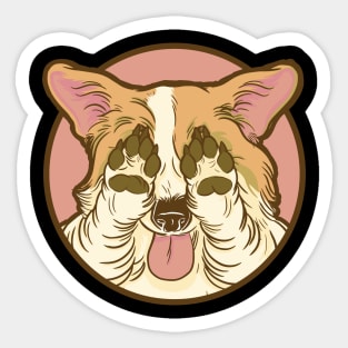 Corgi dog paws Sticker